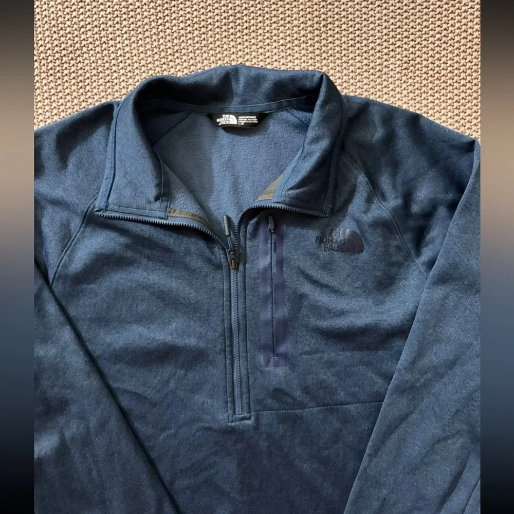 The North Face Men Blue Pullover Sweater winter‎ Jacket Long Sleeve Size Large